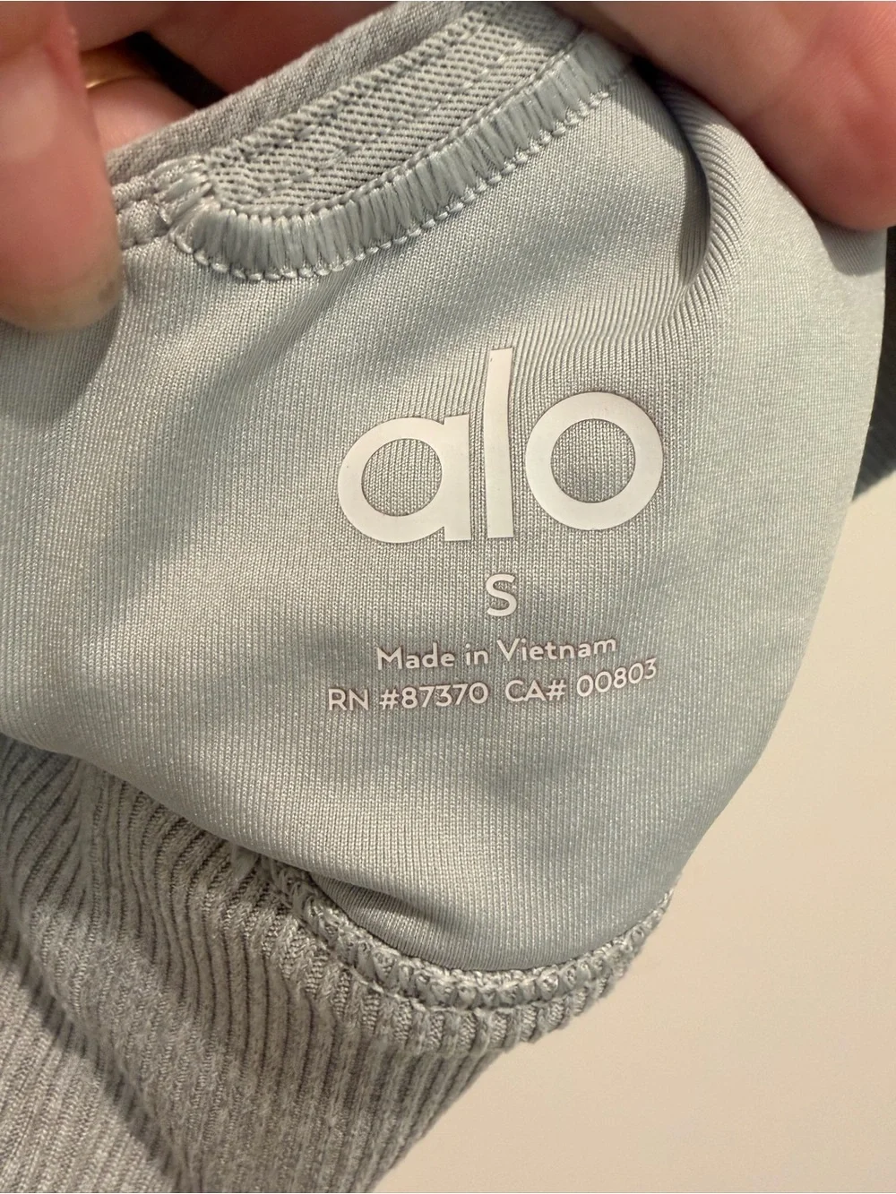 Alo Yoga Alosoft Lavish Sports Bra Heather Grey Size S